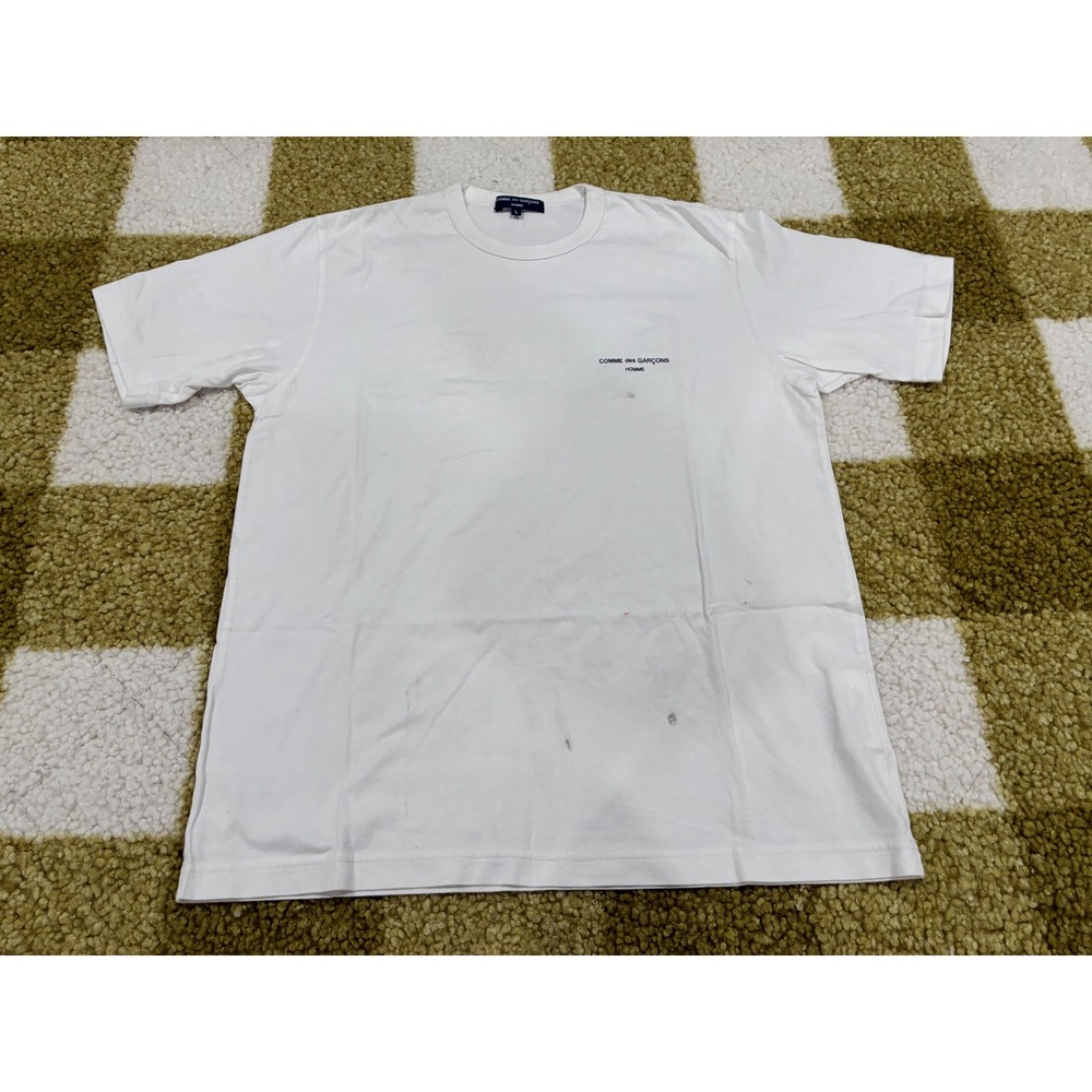 Comme des Garcons Homme White Logo T-Shirt‎ HK-T009 AD2022 Mens Large